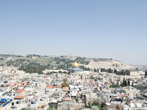 (Mark 13:5) Olivberget sett från Gamla Stan i Jerusalem.