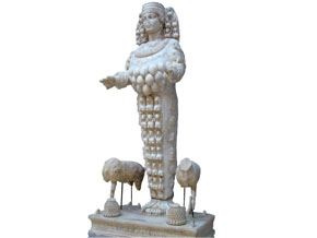(1 Tim 2:13) Gudinnan - urmodern - Artemis tillbads här i Efesos.