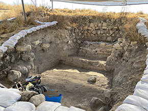 (4 Mos 33:50) Utgrävning från Tel Burna (bibliska staden Livna) i Låglandet.