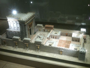(Luk 2:22) Modell över det andra templet. Finns på Tempelinstitutet i Jerusalem.
